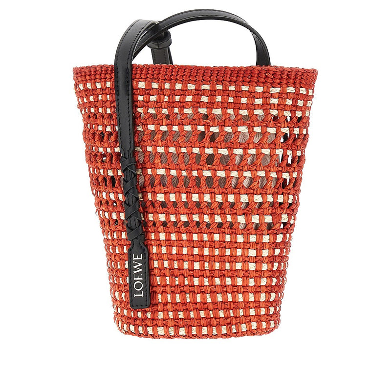 Loewe Loewe Braided Palm Braid Bag Red - World Class Fashion